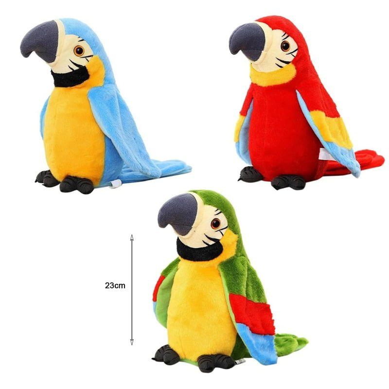 Λούτρινος Παπαγάλος Plush Parrot που Μιλάει Μιμείται και Κουνάει τα Φτερά - Parrot - Image 5