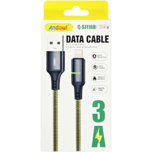 Andowl Καλώδιο δεδομένων USB σε Lightning– 3A Q-SJ116B - Data Cable