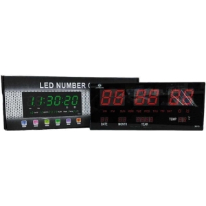 Ψηφιακό ρολόι τοίχου LED με κόκκινους χαρακτήρες LED 3615 - LED Number Clock