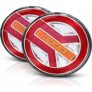 ΣΕΤ 2 Φως Τρέιλερ Με LED Στρογγυλό 12-24V- Headlights Hamburger