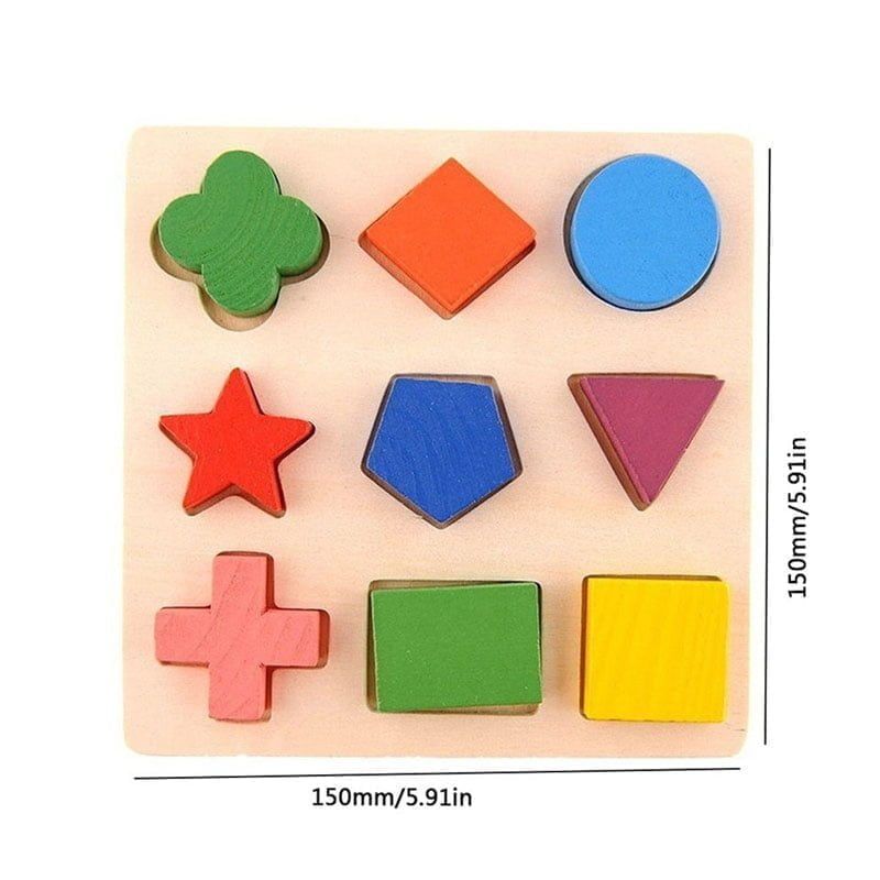 Ξύλινο Παιδικό Παζλ με Γεωμετρικά Σχήματα - Kids puzzle - Image 3