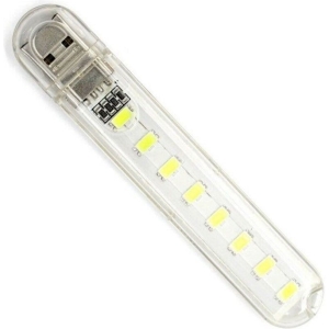 Mini USB LED φορητό φως με 8 led Cool white