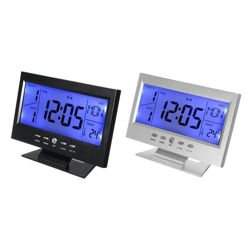 Επιτραπέζιο Ψηφιακό Ρολόι με Ξυπνητήρι DS-8082 - Voice Control Back-Light LCD Clock