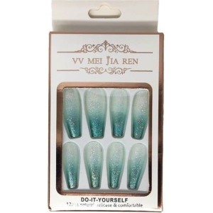 Αυτοκόλλητα νύχια σε διάφορα σχέδια 12 τμχ - Press-on fake nails