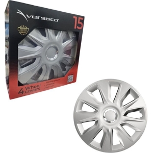 Versaco Σετ Τάσια Αυτοκινήτου 4τμχ 15" Ασημί - Wheel Covers