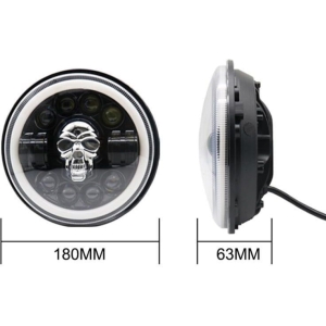 Alternative view of Halley GrowPal LED στρογγυλός προβολέας μηχανής νεκροκεφαλή 12V-80V - Headlights motor