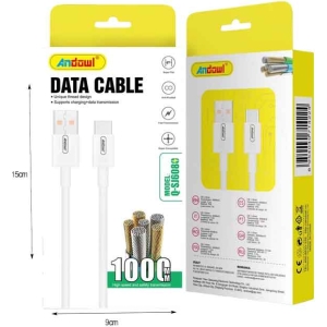 Alternative view of Andowl Καλώδιο δεδομένων USB σε Type-c 3A 1M Q-SJ608 - Data Cable