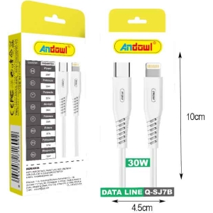 Alternative view of Andowl Καλώδιο δεδομένων Type-c σε Lightning 30W Q-SJ7B - Data Cable