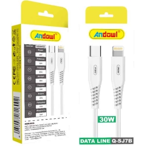 Andowl Καλώδιο δεδομένων Type-c σε Lightning 30W Q-SJ7B - Data Cable