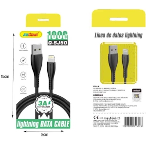 Alternative view of Andowl Καλώδιο δεδομένων USB σε Lightning 3A 1m Q-SJ50 - Data Cable
