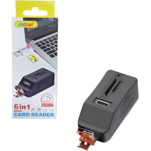 Andowl Αναγνώστης καρτών 6 σε 1 Q-HU17 - Card Reader USB 3.0