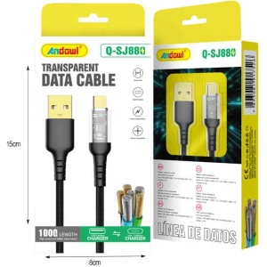 Alternative view of Andowl Καλώδιο δεδομένων Type-c σε Type-c 5A 1M Q-SJ8080 - Data Cable