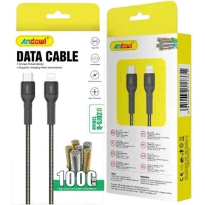 Andowl  Πλεκτό Καλώδιο Φόρτισης & Μεταφοράς δεδομένων 1m USB-C σε Lightning Q-SJ02 - Data Cable