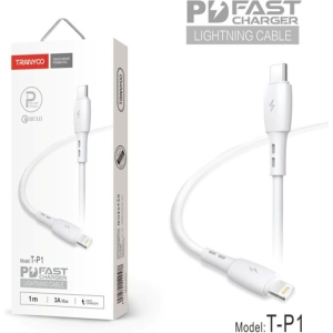Tranyoo Καλώδιο δεδομένων Lightning-IOS 1m 3A T-P1 - Fast charger lighting cable