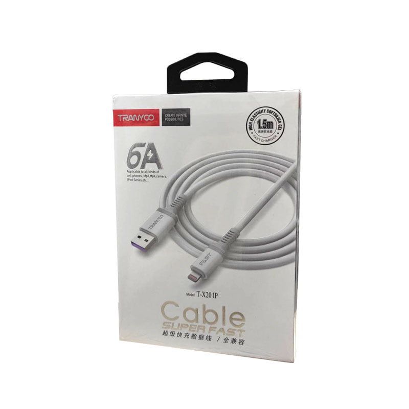 Tranyoo Καλώδιο δεδομένων lighting IOS 6A 1.5m T-X20 IP - Fast charger cable
