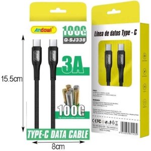Alternative view of Andowl Καλώδιο δεδομένων Type-c σε Type-c 6Α Q-SJ338 - Data Cable
