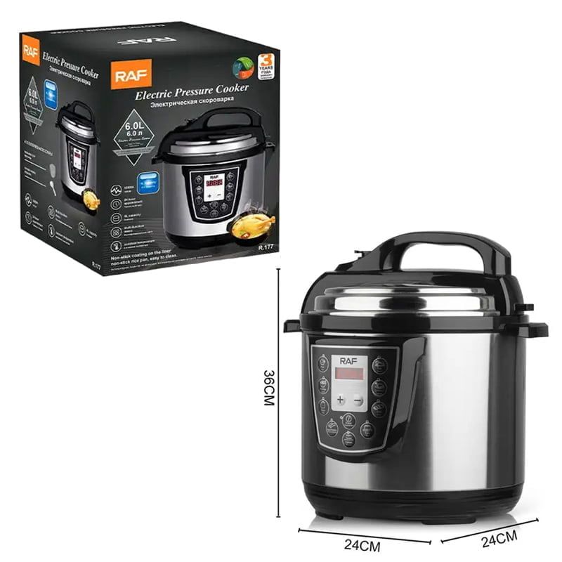 RAF Ηλεκτρικός Πολυμάγειρας 6.0L 1000W R.177 - Electric Pressure Cooker - Image 7