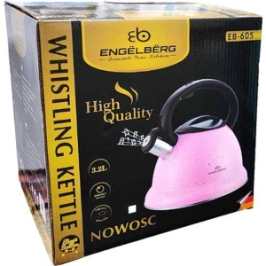 Engelberg Τσαγιερό από Ανοξείδωτο Ατσάλι 3.2L EB-605 - Whistling Kettle Stainless Steel