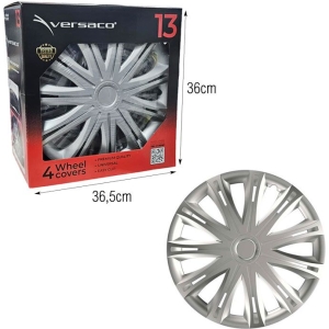 Alternative view of Versaco Σετ Τάσια Αυτοκινήτου 4τμχ 13" Ασημί - Wheel Covers