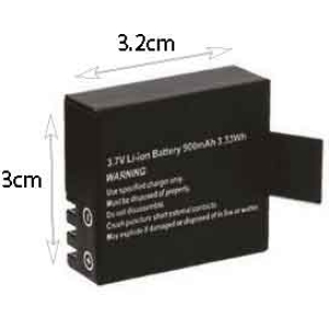 Alternative view of Μπαταρία για Action Camera 3.7V Li-ion 900mAh 3.3Wh- Battery