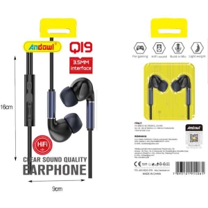 Alternative view of Andowl Ενσύρματα Ακουστικά με AUX 3.5mm Q19 - Earphone