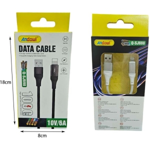 Alternative view of Andowl Καλώδιο δεδομένων USB σε Lighting 10V/6A Q-SJ698 - Data Cable