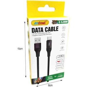 Alternative view of Andowl Καλώδιο δεδομένων TypeC σε USB 1m Q-SJ699 - Data Cable