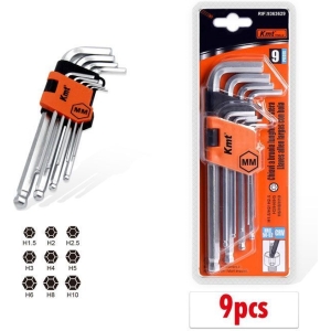 KMT Σετ με 9 Κλειδιά Άλλεν - Εργαλεία Allen - Durable Wrench 9pc Hex Key Set