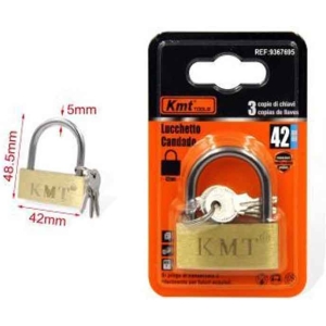 KMT Λουκέτο Ασφαλείας Με Κλειδάκι 42mm- Padlock