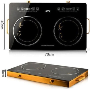 Alternative view of RAF Επιτραπέζια Εστία Κεραμική Διπλή 7000W R.8088 - Infrared Cooker R.8088