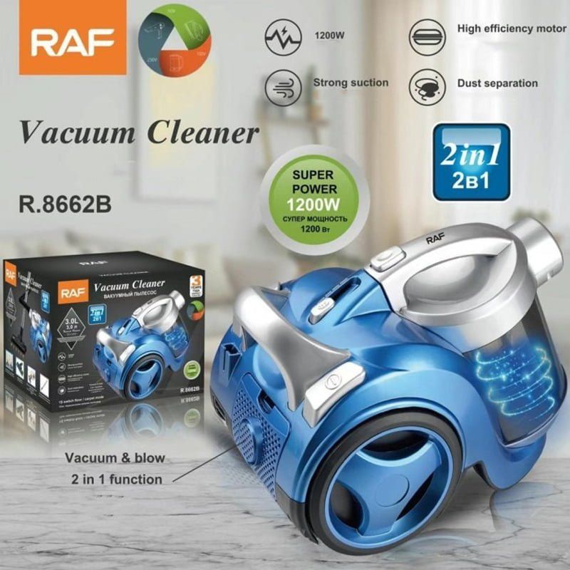 Raf Ηλεκτρική Σκούπα 1200W με Κάδο 3lt R.8662B - Vacuum Cleaner - Image 2