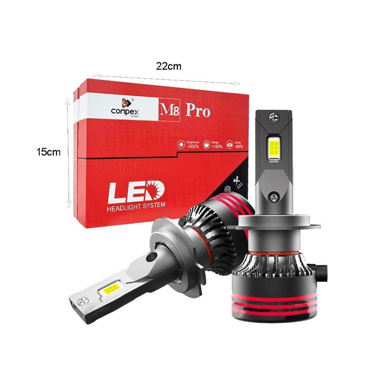 Conpex Λάμπα αυτοκινήτου H8 Ψυχρό Λευκό M8 Pro Canbus - LED Headlight - Image 2