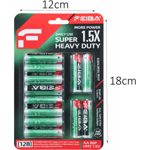 Alternative view of Μπαταρίες ΑΑ Super Heavy Duty 12 Τεμαχίων – AA Super Heavy Duty Batteries