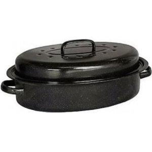 Alternative view of Sidirela Γάστρα Οβάλ Με Σχάρα Εμαγιέ Ø 42x32x15cm - Sidirela oval roaster