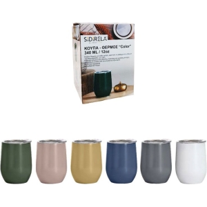 Sidirela Κούπα θερμός με διπλή μεταλλική εσωτερική επένδυση 340ml - Double Wall SS Flask