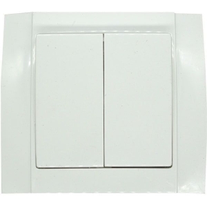 Alternative view of Διακόπτης διπλός λευκός Songrui - Wall switch