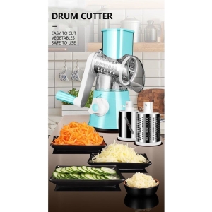 Alternative view of Qiaoyang Πολυκόφτης φρούτων και λαχανικών με 3 κεφαλές QA-T626 – Qiaoyang Tabletop Drum Grater QA-T626