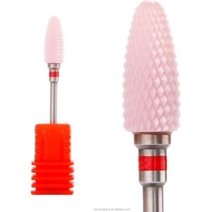 Κεραμικό φρεζάκι κόκκινο S3 - Ceramic nail drill bit