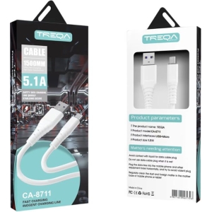 Treqa CA-8711 καλώδιο δεδομένων 1.5m USB σε Micro - Fast Charging Cable Micro