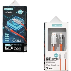 Treqa CA-8792 καλώδιο δεδομένων 1m USB σε Lighting - Elite Plus Cable
