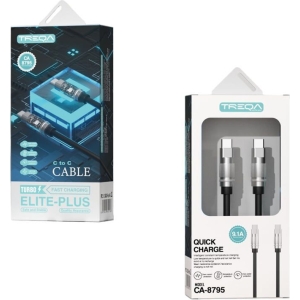 Treqa CA-8795 καλώδιο δεδομένων 1m Type-C σε Type-C - Elite Plus Cable Type-C to Type-C