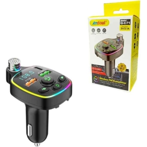Andowl Πομπός αυτοκινήτου φορτιστής FM Transmitter Q-C71 – Car FM Transmitter