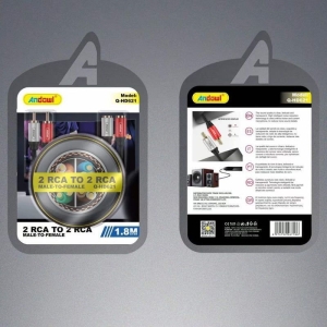 Andowl Καλώδιο 2 RCA σε 2RCA 2.0M - Cable male to female Q-HD621