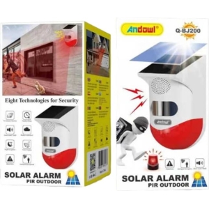 Andowl Αυτόνομος Ασύρματος Ανιχνευτής Κίνησης με Σειρήνα και Τηλεχειριστήριο Q-BJ200 - Solar alarm pir outdoor