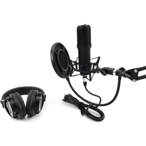 Alternative view of Andowl Επαγγελματικό Μικρόφωνο Ηχογράφισης & Ακουστικά με Βάση Q-MiC97 - Professional Studio Suite