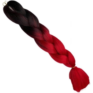 Alternative view of Yuan yao Μαλλιά για Ράστα ombre μαύρο-κόκκινο BY1 - Rasta hair