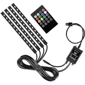 Alternative view of Σύστημα Κρυφού Φωτισμού LED Αυτοκινήτου με Τηλεχειριστήριο - Car atmosphere lights