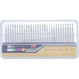 Διαμαντόφρεζες για τροχό νυχιών σετ 30τεμ σε κασετίνα - Diamond drill bit set