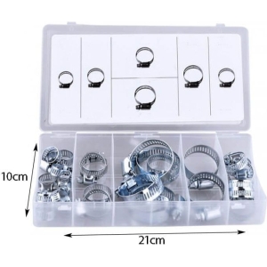 Alternative view of Σφιγκτήρες Inox σε 6 Μεγέθη 26τμχ- Hose Clip Assortment 26pc
