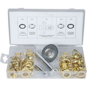 Σετ Μπουντούζια για Άνοιγμα Οπών 103τμχ - Gromment Kit With Tool 103